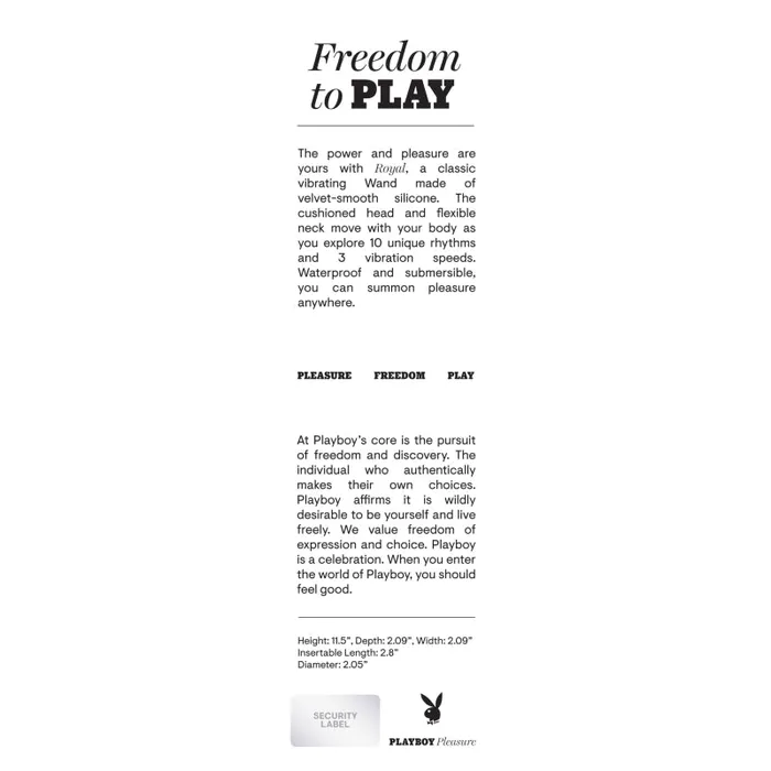Royal - Wand - Black | Playboy Vibrators Royal - Wand - Black | Playboy Vibrators