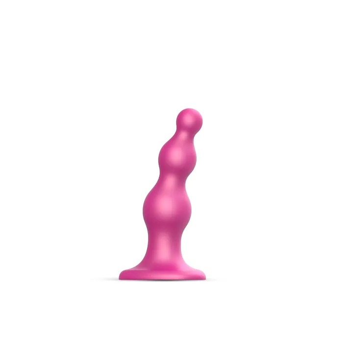 StrapOnMe Beads Plug Dildo Metallic Raspberry Medium StrapOnMe Female Sex Toys StrapOnMe Beads Plug Dildo Metallic Raspberry Medium StrapOnMe Female Sex Toys