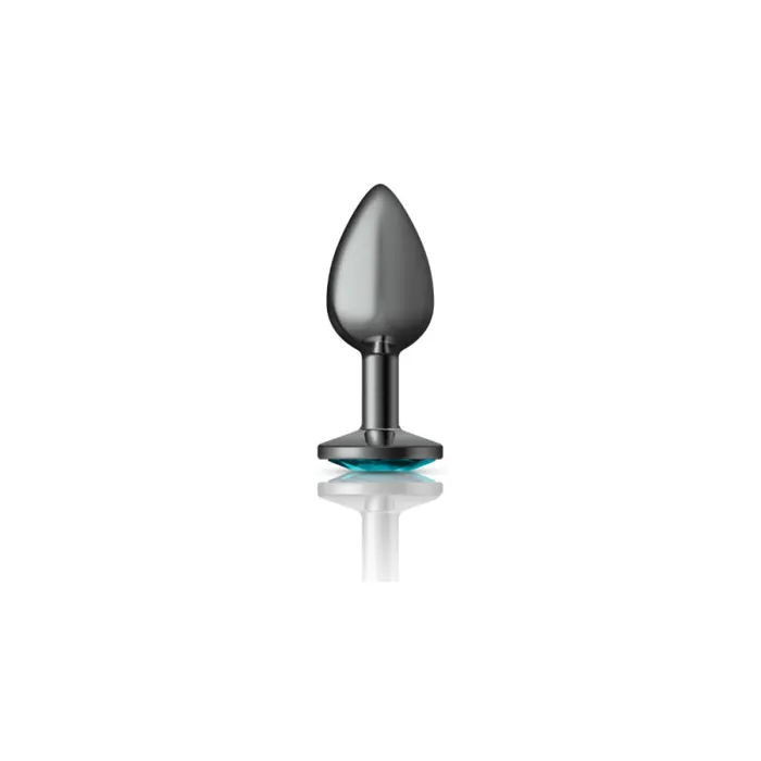 Viben Anal | Cheeky Charms - Gunmetal Metal Butt Plug - Round - Teal - Small Viben Anal | Cheeky Charms - Gunmetal Metal Butt Plug - Round - Teal - Small