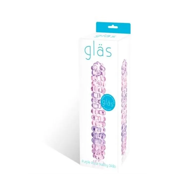 Vibrators Glas Purple Rose Nubby Dildo
