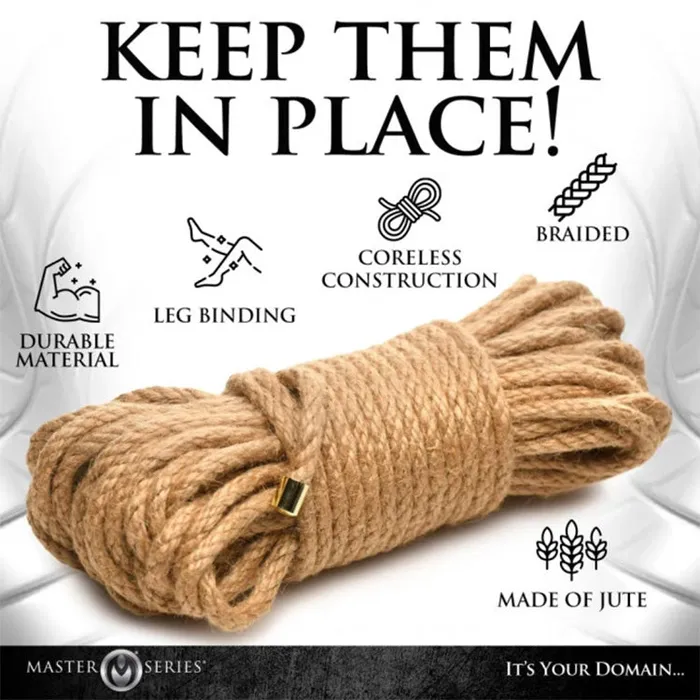 50ft Braided Jute Bondage Rope Master Series Couples 50ft Braided Jute Bondage Rope Master Series Couples
