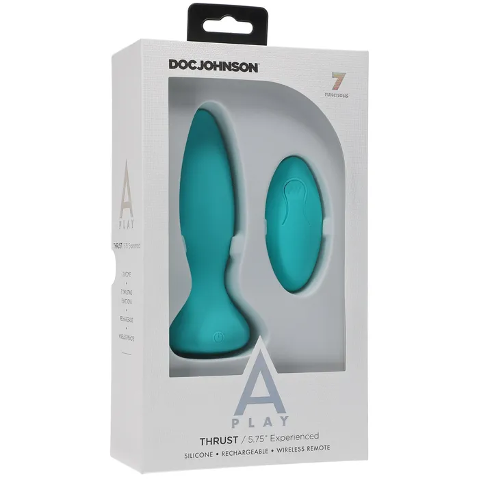 APlay Thrust Experienced Rechargeable Silicone Anal Plug With Remote Doc Johnson Male Sex Toys