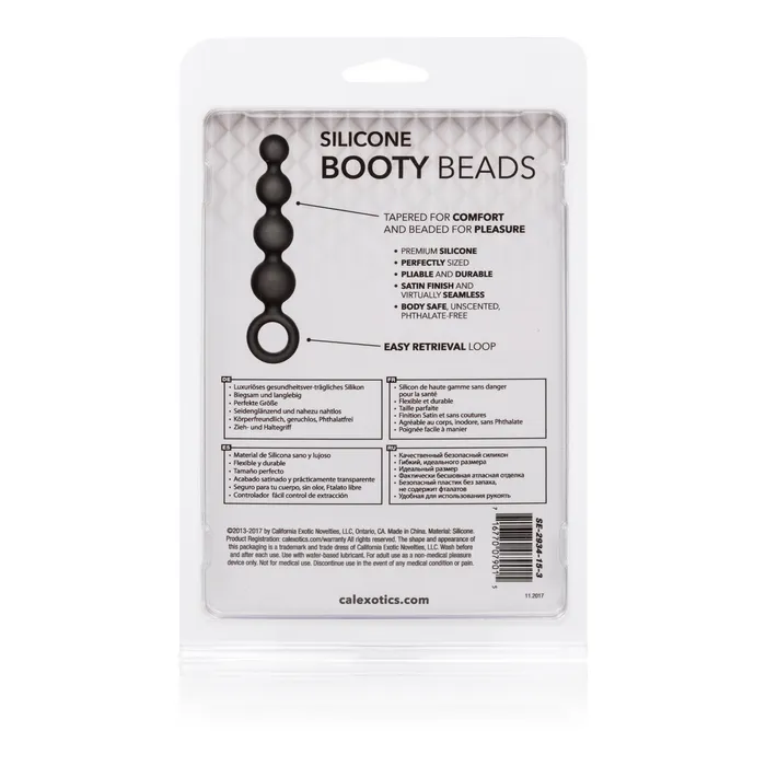 Anal California Exotic Silicone Booty Beads Black