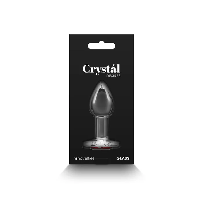 Anal Crystal Desires Red Heart Small Clear Glass 73 cm Butt Plug with Red Heart Gem Base NS Novelties Anal Crystal Desires Red Heart Small Clear Glass 73 cm Butt Plug with Red Heart Gem Base NS Novelties
