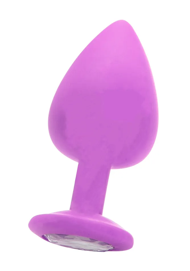 Anal Extra Large Diamond Butt Plug Purple Shots Ouch