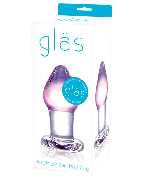 Anal Glas Amethyst Rain Glass Butt Plug Electric Eel INC