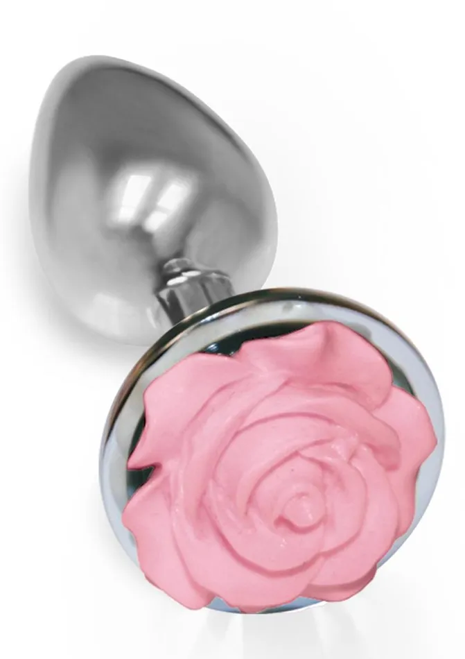 Anal THE 9S The 9s The Silver Starter Rose Stainless Steel Butt Plug