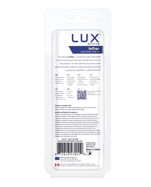 BMS Enterprises Dildos Lux Active Tether Adjustable Cock Tie Black BMS Enterprises Dildos Lux Active Tether Adjustable Cock Tie Black