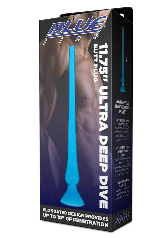 Blue Line CandB Gear Anal Blue Line Ultra Deep Dive Butt Plug
