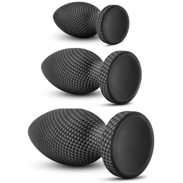 Blush Novelties Male Sex Toys Spark Silicone Butt Plug With Carbon Fiber Design