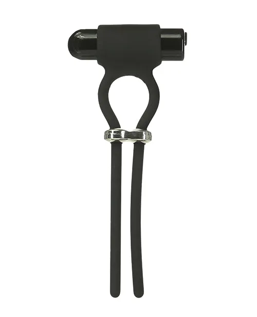 Bolo Bullet Vibrating Adjustable Cock Tie Black BMS Enterprises Female Sex Toys Bolo Bullet Vibrating Adjustable Cock Tie Black BMS Enterprises Female Sex Toys