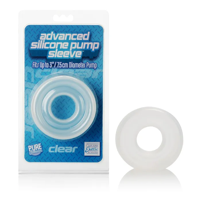 California Exotic Advanced Silicone Pump Sleeve Clear Male Sex Toys