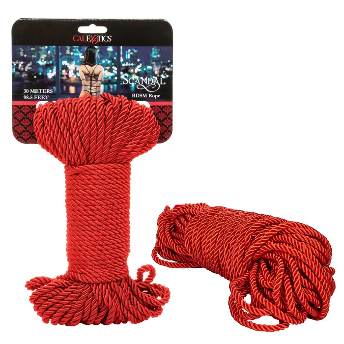 California Exotic Scandal BDSM Rope 985ft 30m Red Vibrators