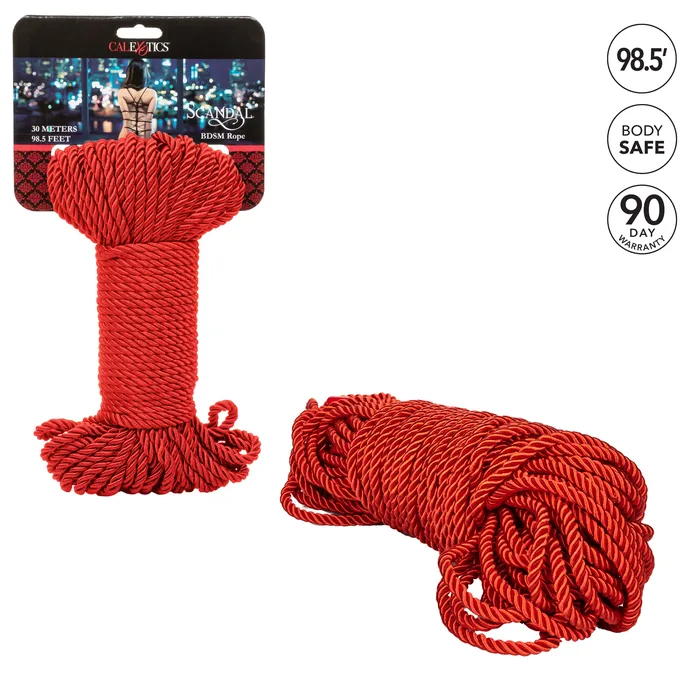 California Exotic Scandal BDSM Rope 985ft 30m Red Vibrators