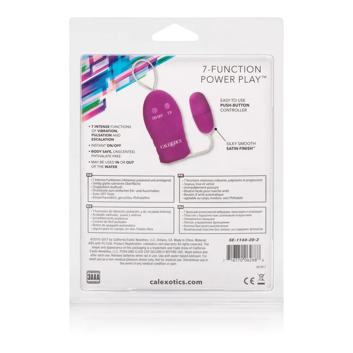 California Exotic Vibrators 7Function Power Play Bullet Pink