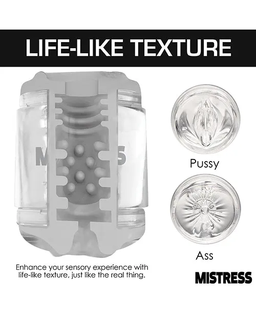 Curve Toys Co Xr Male Sex Toys Curve Toys Mistress Double Shot Pussy Ass Mini Masturbator Clear