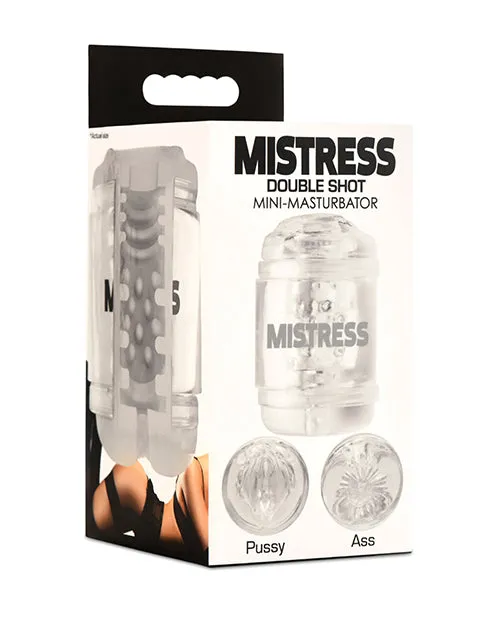 Curve Toys Co Xr Male Sex Toys Curve Toys Mistress Double Shot Pussy Ass Mini Masturbator Clear