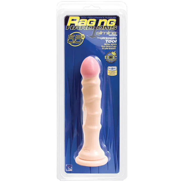 Doc Johnson Raging Hard Ons Slimline 55 inch Dong wSuction Cup Dildos