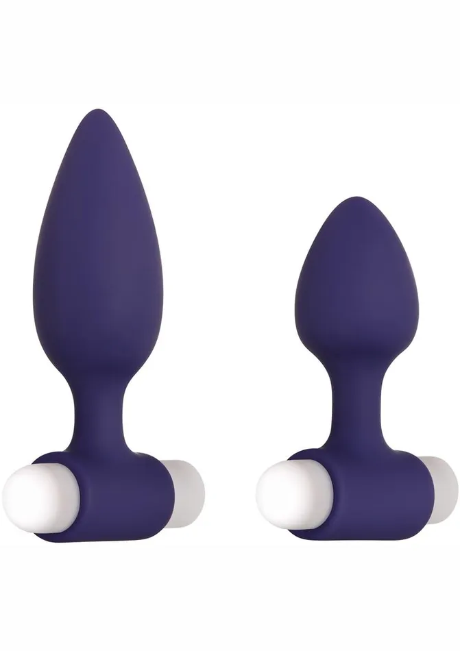 Dynamic Duo Rechargeable Silicone Vibrating Butt Plug Evolved Anal