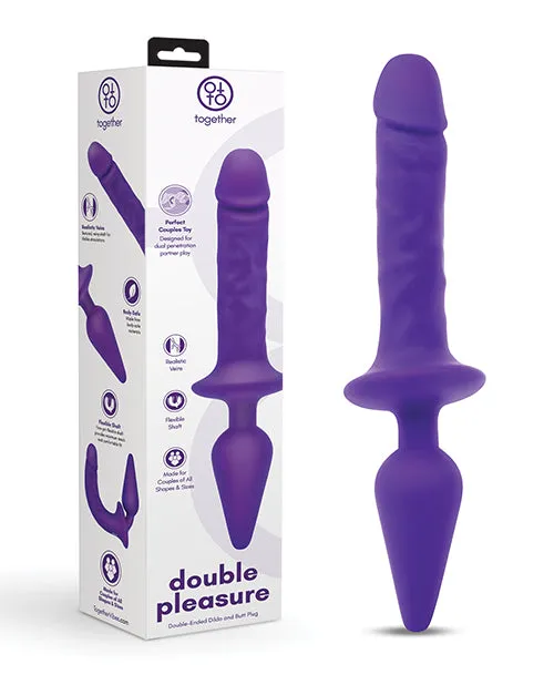 Electric Eel INC Dildos Together Double Pleasure 11 DoubleEnded Dildo Butt Plug Purple Electric Eel INC Dildos Together Double Pleasure 11 DoubleEnded Dildo Butt Plug Purple