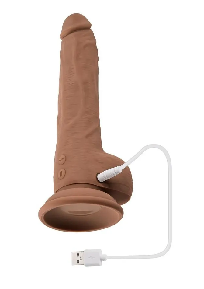 Evolved Female Sex Toys Thrust In Me Rechargeable Silicone Thrusting Vibrating Realistic Dong with Remote Control