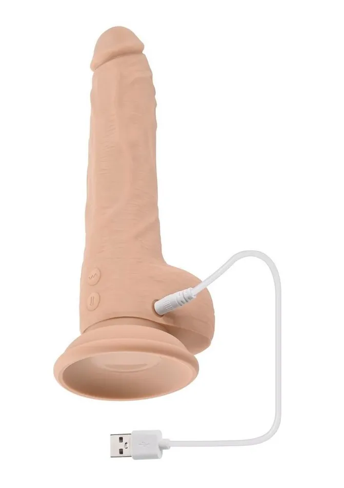 Evolved Female Sex Toys Thrust In Me Rechargeable Silicone Thrusting Vibrating Realistic Dong with Remote Control