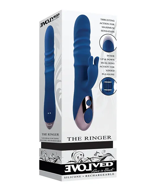 Evolved Novelties INC Evolved The Ringer Rechargeable Thrusting Rabbit Blue Vibrators Evolved Novelties INC Evolved The Ringer Rechargeable Thrusting Rabbit Blue Vibrators