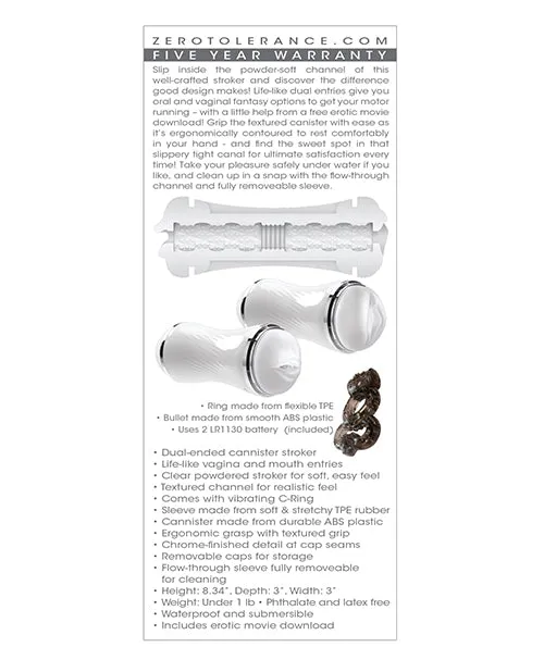 Evolved Novelties INC Male Sex Toys Zero Tolerance Double Dip Stroker White