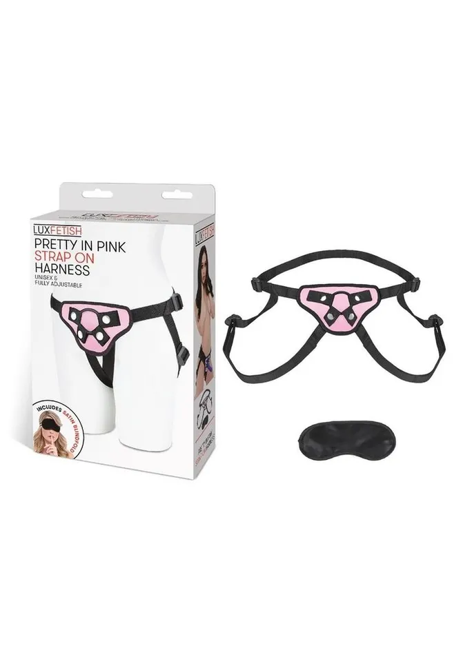 Female Sex Toys Lux Fetish Lux Fetish Pretty In Pink StrapOn Harness Adjustable Female Sex Toys Lux Fetish Lux Fetish Pretty In Pink StrapOn Harness Adjustable