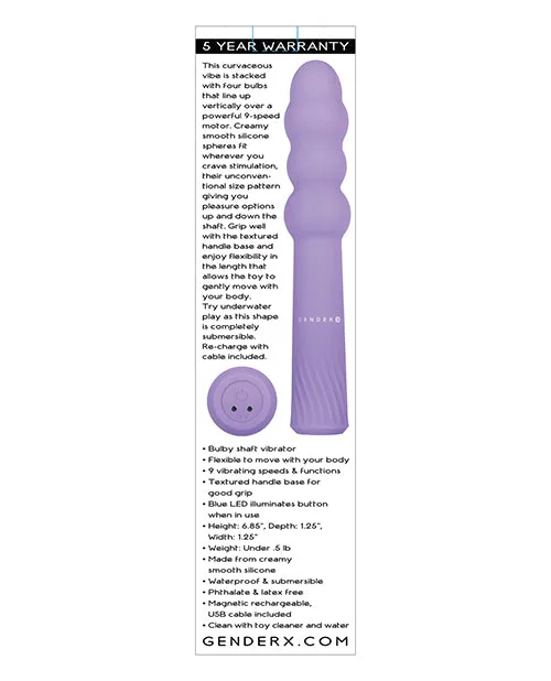 Gender X Bumpy Ride Purple Evolved Novelties INC Vibrators