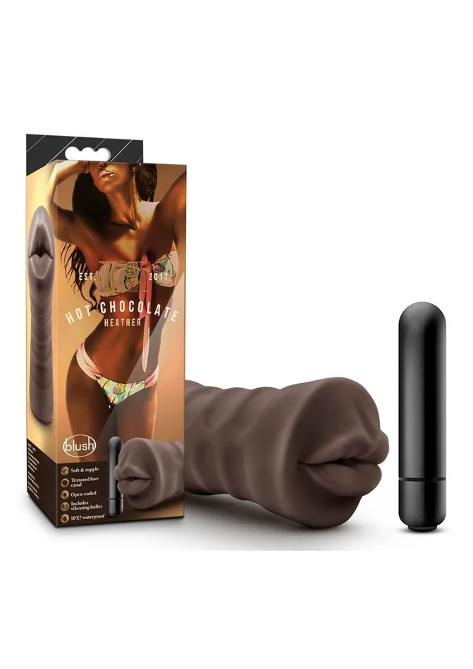 Hot Chocolate Hot Chocolate Heather Vibrating Masturbator with Bullet Mouth Male Sex Toys