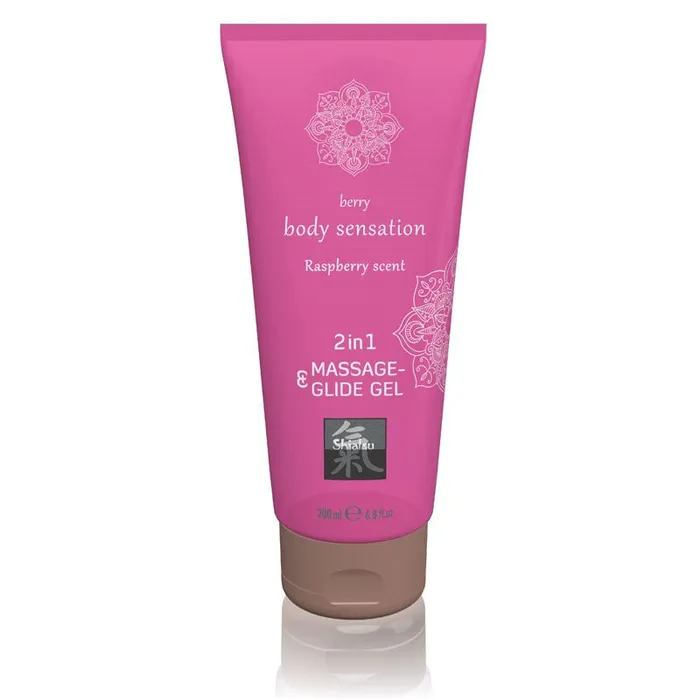 Hot Production Enhancers SHIATSU 2in1 Massage Glide Gel Raspberry Scented 200 ml Hot Production Enhancers SHIATSU 2in1 Massage Glide Gel Raspberry Scented 200 ml