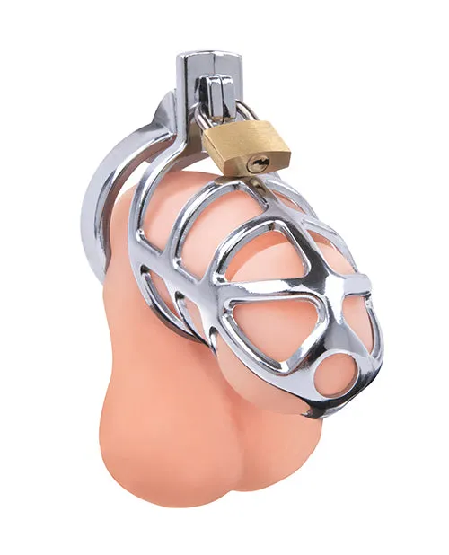 Lockmaster 375 Stainless Steel Prisoner Cock Cage Silver Electric Eel INC Male Sex Toys Lockmaster 375 Stainless Steel Prisoner Cock Cage Silver Electric Eel INC Male Sex Toys