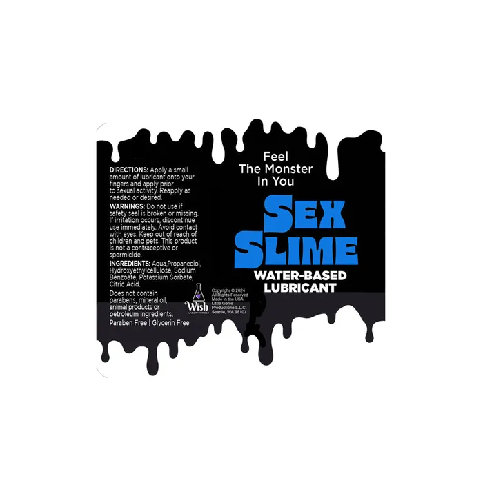 Lubricants Little Genie Sex Slime Blue Water Based Lubricant 120 ml Bottle