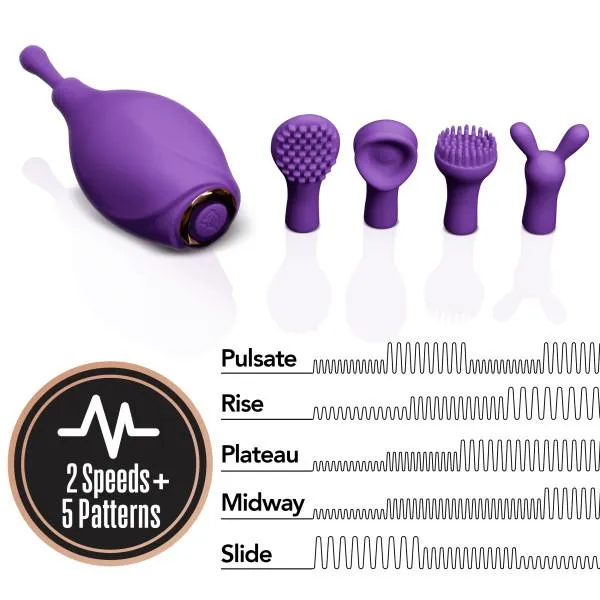 Lush Juna Vibrator with 3 Attachments by Blush Novelties Blush Novelties Vibrators