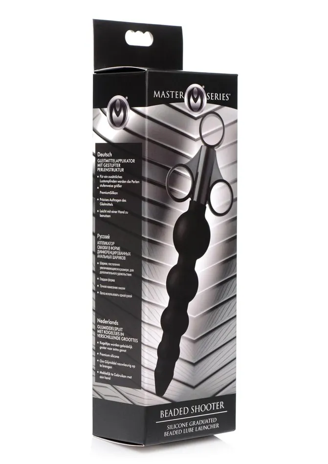 Master Series Male Sex Toys Master Series Silicone Graduated Beads Lubricant Launcher