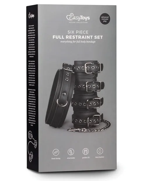 Onedc Couples Easy Toys Fetish Set wCollar Ankle Wrist Cuffs Black
