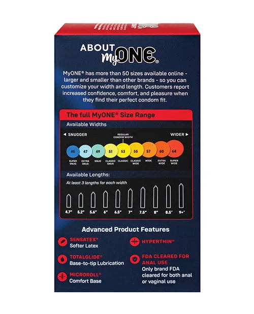 Paradise Marketing Female Sex Toys My One Super Wide Long Condoms Pack of 10