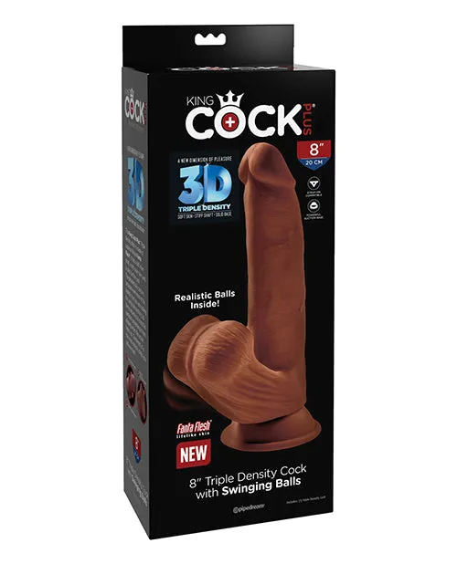 Pipedream Products Dildos King Cock Plus 8 Triple Density Cock with Swinging Balls Brown Pipedream Products Dildos King Cock Plus 8 Triple Density Cock with Swinging Balls Brown