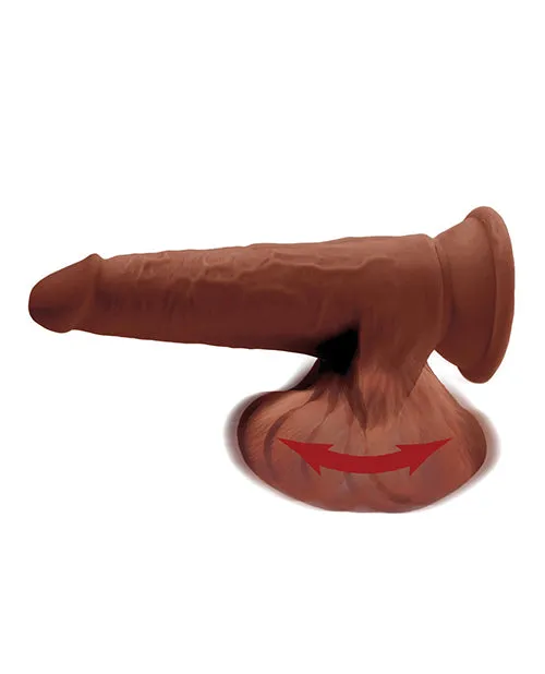 Pipedream Products Dildos King Cock Plus 8 Triple Density Cock with Swinging Balls Brown