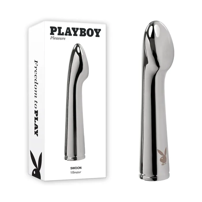 Playboy Pleasure Female Sex Toys Playboy Pleasure SWOON Chrome 14 cm USB Rechargeable Vibrator Playboy Pleasure Female Sex Toys Playboy Pleasure SWOON Chrome 14 cm USB Rechargeable Vibrator