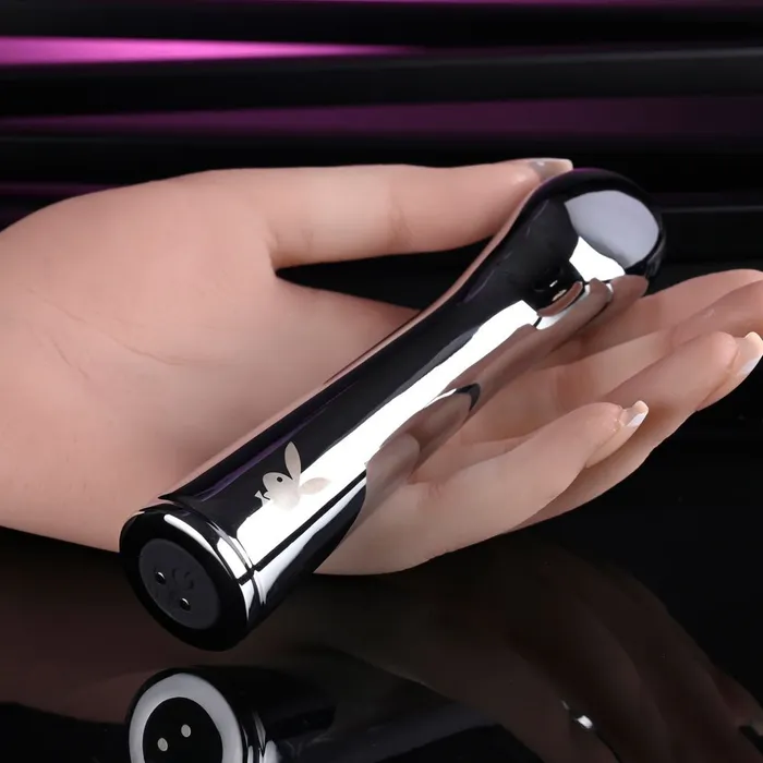 Playboy Pleasure Female Sex Toys Playboy Pleasure SWOON Chrome 14 cm USB Rechargeable Vibrator Playboy Pleasure Female Sex Toys Playboy Pleasure SWOON Chrome 14 cm USB Rechargeable Vibrator