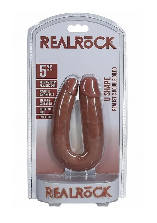Real Rock Female Sex Toys Realrock Ultra Realistic Skin U Shaped Double Dildo