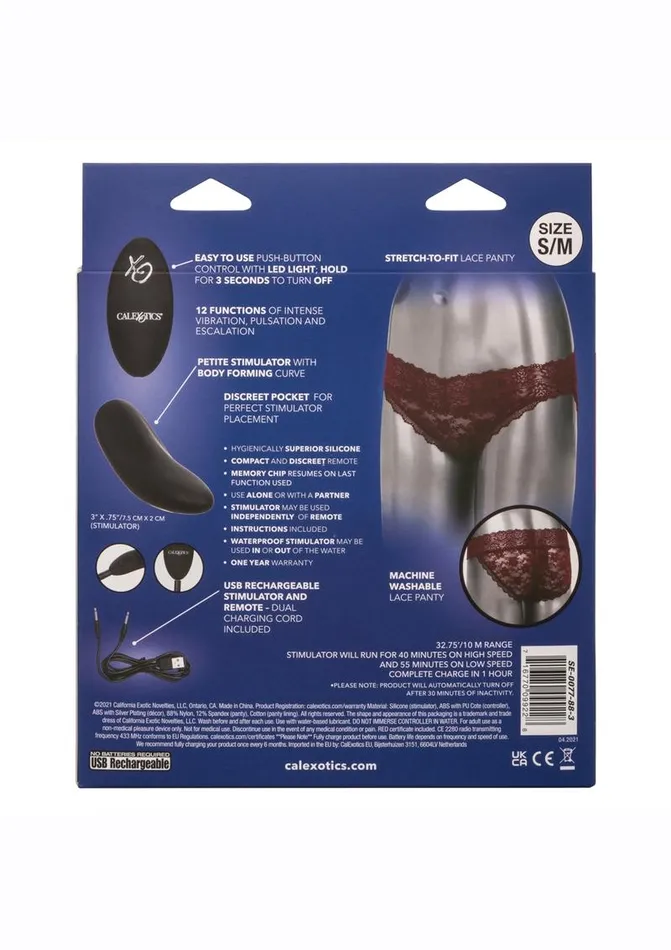 Remote Controlled Vibes Female Sex Toys Remote Control Rechargeable Lace Panty Vibe