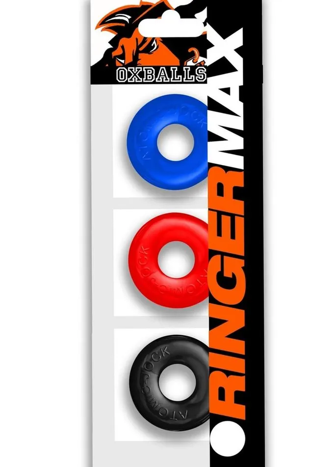 Ringer Max Cock Ring 3 Pack Assorted Oxballs Male Sex Toys