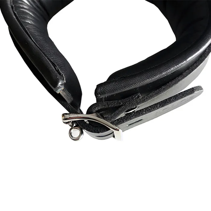 Rouge Leather 3 DRing Padded Collar Rouge Male Sex Toys