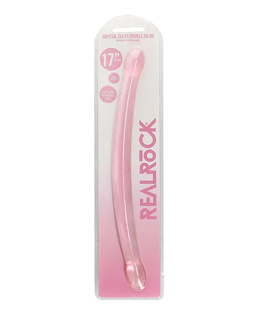 Shots Realrock Crystal Clear 17 Double Dildo Shots America LLC Dildos