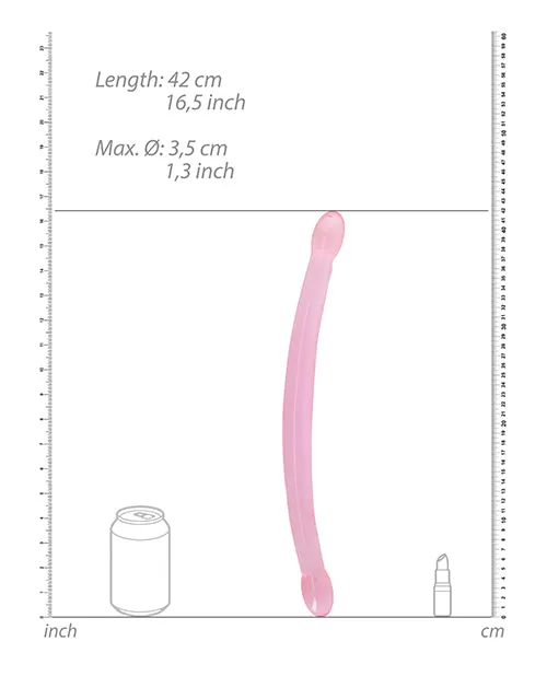Shots Realrock Crystal Clear 17 Double Dildo Shots America LLC Dildos