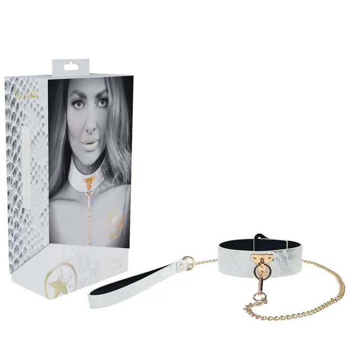 Shots Toys Female Sex Toys OUCH Florence Collection Collar with Leash White Restraint Shots Toys Female Sex Toys OUCH Florence Collection Collar with Leash White Restraint