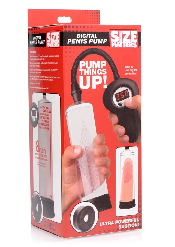 Size Matters Automatic Digital Penis Pump with Easy Grip Size Matters Male Sex Toys